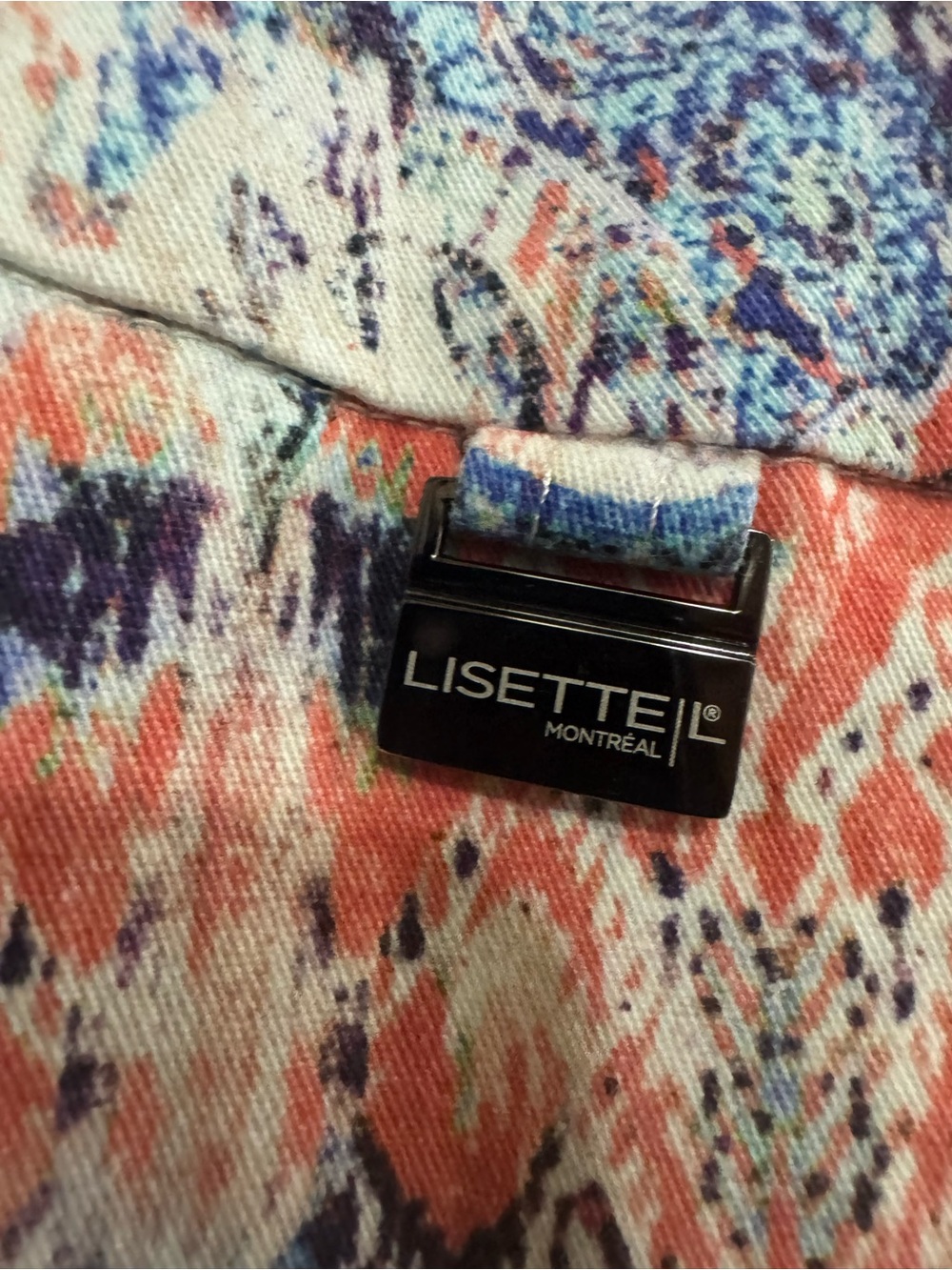 LISETTE Coral, Blue & Purple Abstract Print Skirt